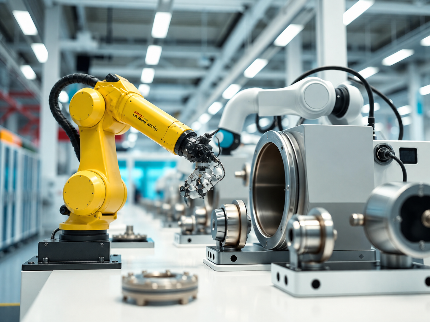 Collaborative robot in IntelliMach manufacturing line